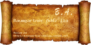 Baumgartner Adélia névjegykártya
